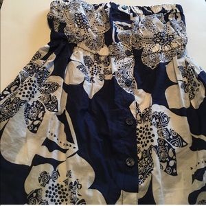 Beachy Tube Top with Floral Pattern